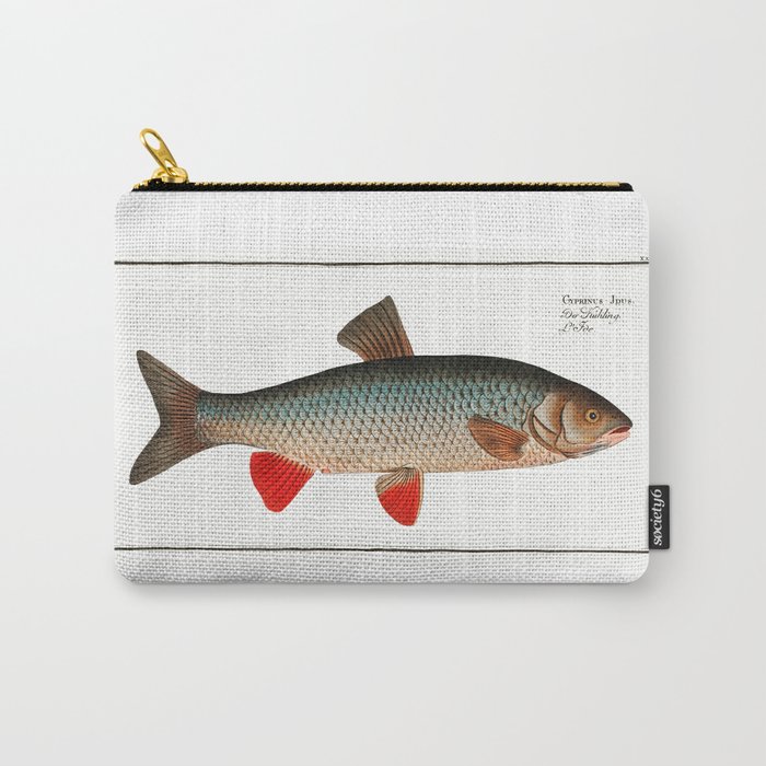 Carp (Cyprinus Idus) from Ichtylogie, ou Histoire naturelle Fish Identification Chart by Marcus Elieser Bloch.  Carry-All Pouch