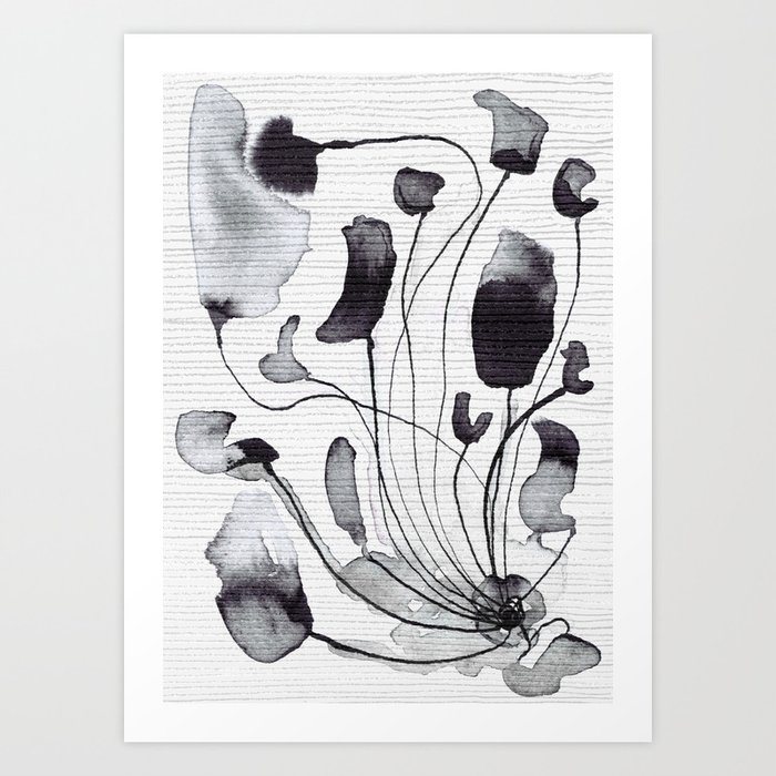 ink flowers Art Print