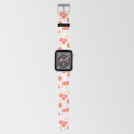 Daisies and Dots - Orange and White Apple Watch Band