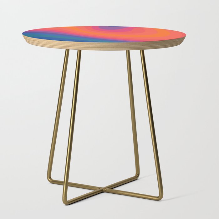 Fluid Abstract Colorful Retro Aesthetic Side Table