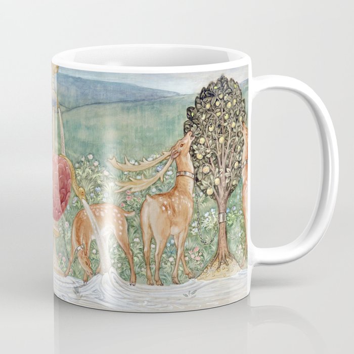 Deer by a Fountain Coffee Mug
