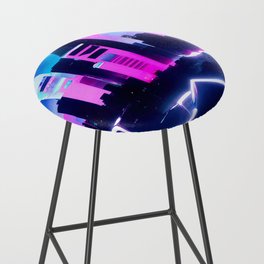 Retrofuturistic Skyline Bar Stool