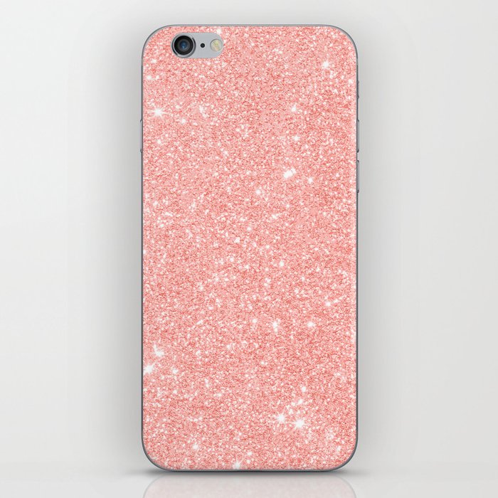 Cute Light Pink Glitter iPhone Skin