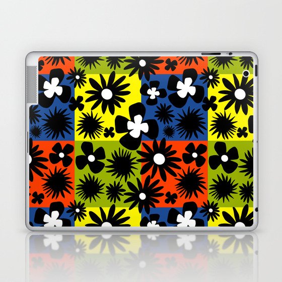 Multicolor Modern Tropical Wild Flowers Laptop & iPad Skin