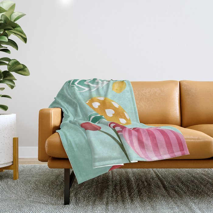 Easter Background Throw Blanket