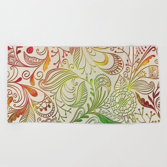 Festive Pattern Beach Towel