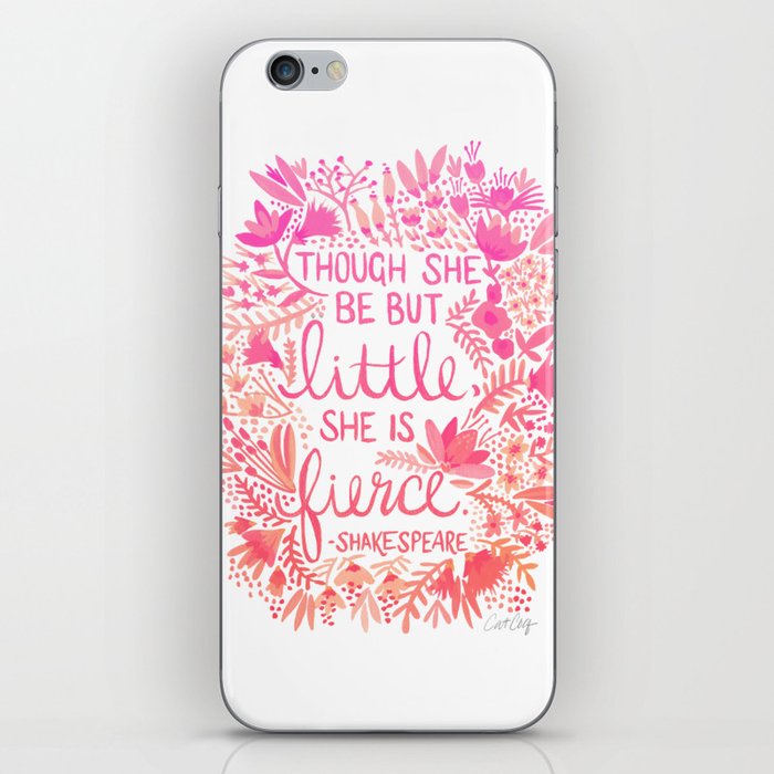Little & Fierce – Pink Ombré iPhone Skin