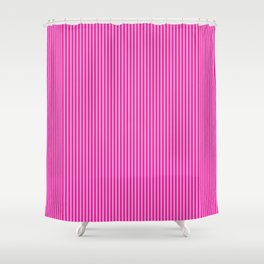 [ Thumbnail: Plum and Deep Pink Colored Lines Pattern Shower Curtain ]