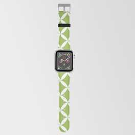 Modern white flower of life mid century geometric shapes 3 Apple Watch Band