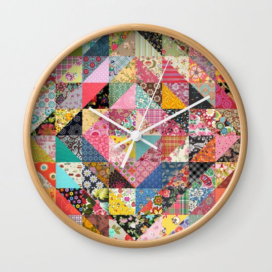 Grandma's Quilt Wall Clock