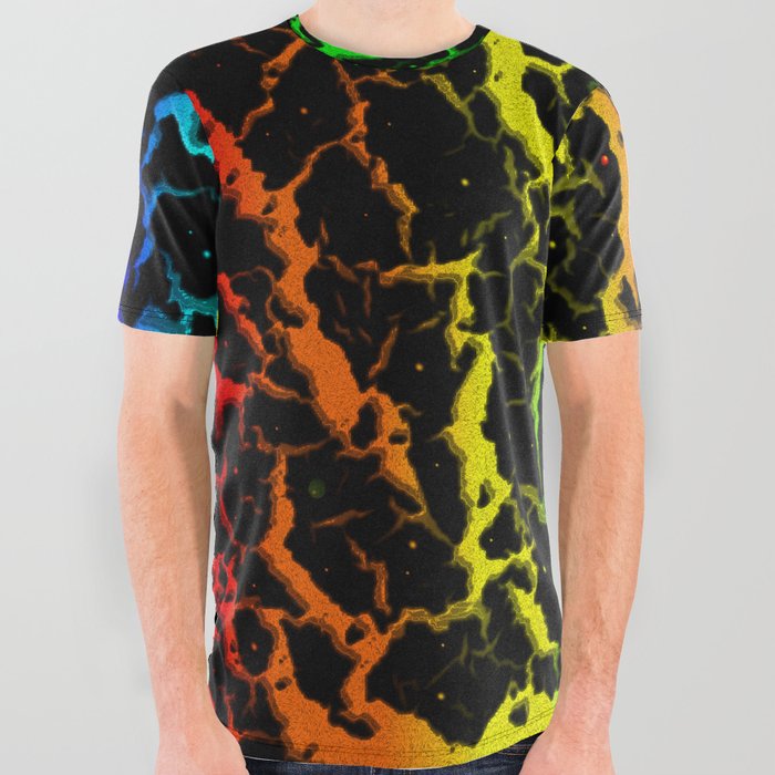 Cracked Space Lava - Light Spectrum All Over Graphic Tee