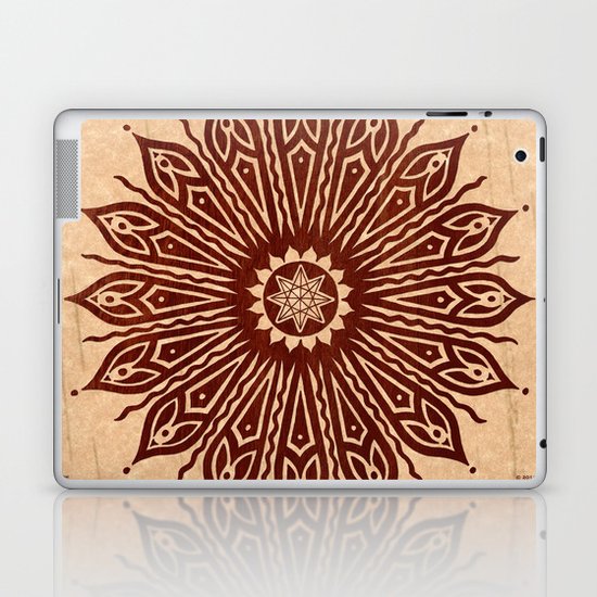 ozorahmi wood mandala Laptop & iPad Skin