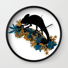 Tropical Chameleon Wall Clock