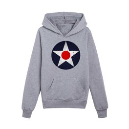 Vintage American Military Roundel Aricraft Insignia Marking 1918 Kids Pullover Hoodies