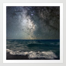 Milky Way Over The Sea Art Print