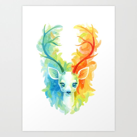 Feather Fawn Art Print