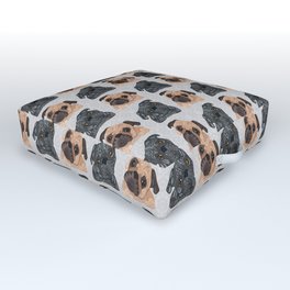 Pug Pattern Outdoor Floor Cushion