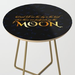 Inspirational moon quotes with zodiac constellations Side Table