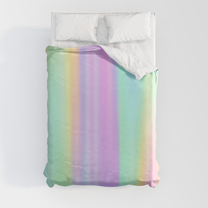  Kawaii Cute Colorful Abstract Ombre Duvet Cover