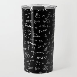 Mathematics nerdy in black Travel Mug