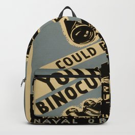 Vintage poster - Your Binoculars Could Prevent This Backpack