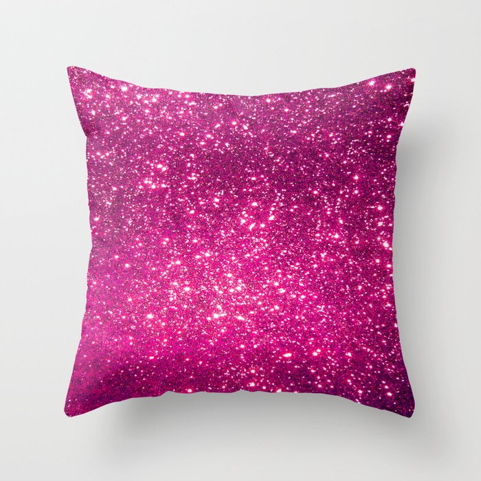 Pink Glitter Trendy Collection Throw Pillow