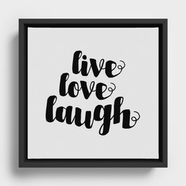 Live Love Laugh Framed Canvas