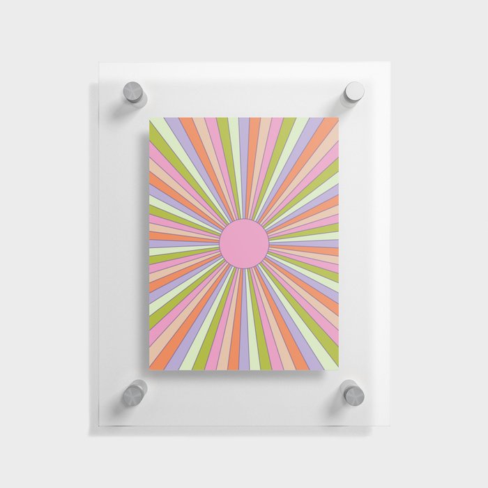 Rainbow Sun Floating Acrylic Print