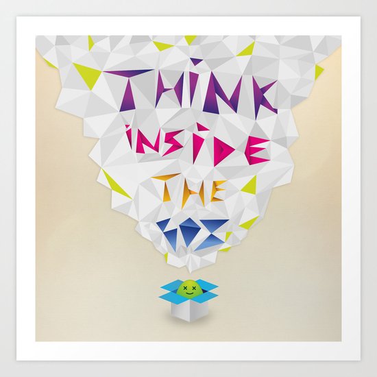 Think inside the box Art Print
