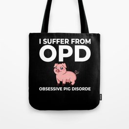 Mini Piggy Pig Farmer Funny Tote Bag
