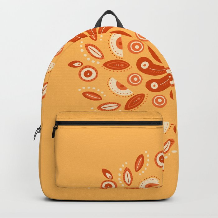 Yellow mandala Backpack