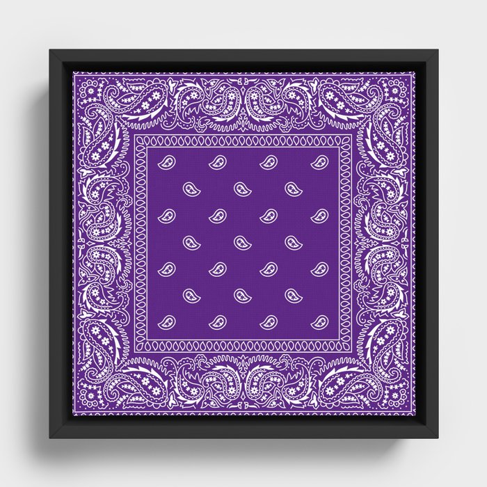 Bandana - Purple Haze  Framed Canvas