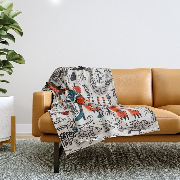 By The River Throw Blanket