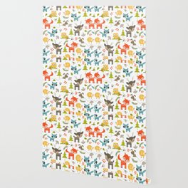 Woodland Animals Wallpaper For Any Decor Style Society6