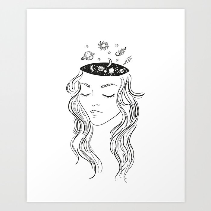 space head Art Print by anneamanda | Society6