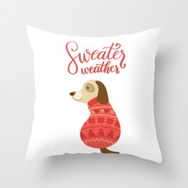 Sweater Weather Throw Pillow