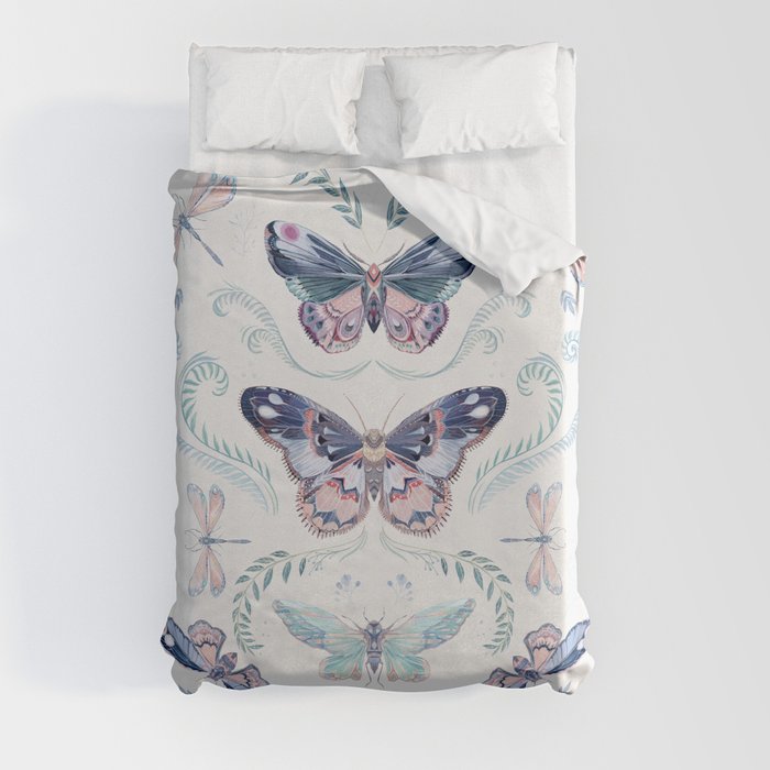 Butterflies painting Duvet Cover