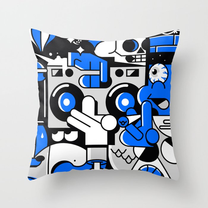 GET THE PARTY STARTED. STREET ART2 Throw Pillow