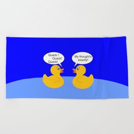 Talking Rubber Ducks Beach Towel