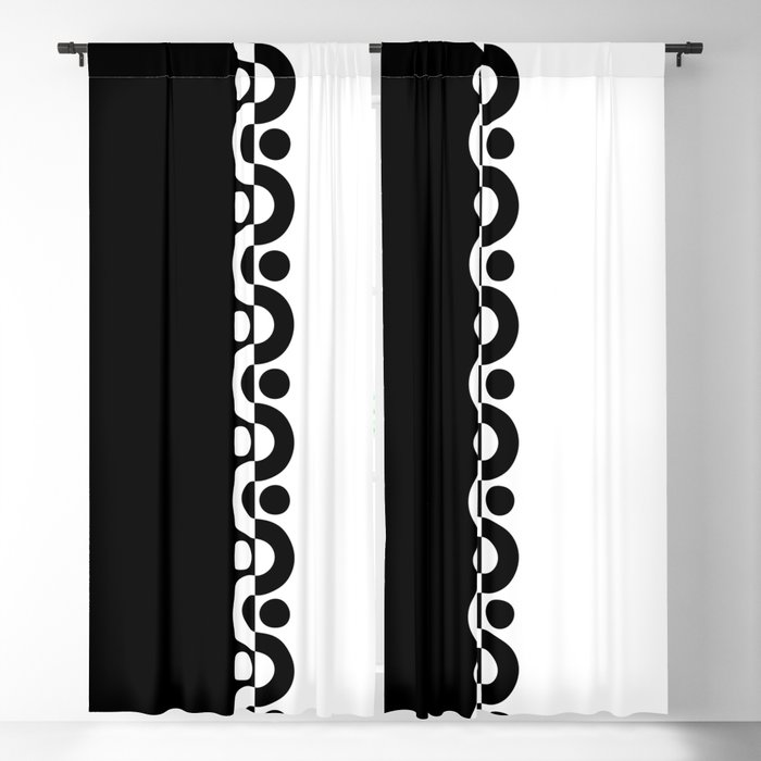 Black And White / Two Tone Modern Blackout Curtain