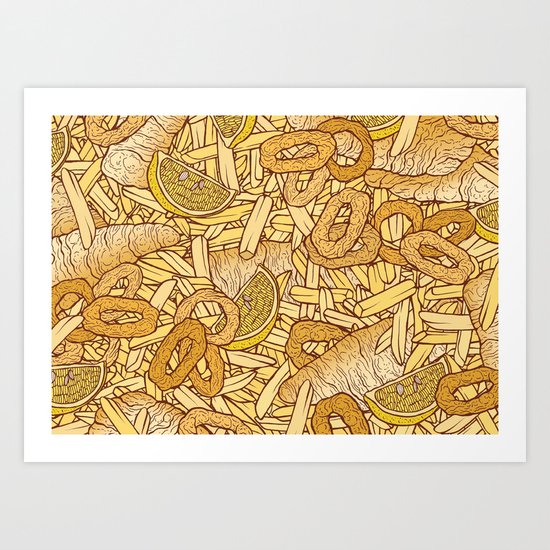 Fish and Chips Art Print