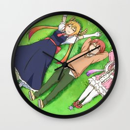 Miss Kobayashi's Dragon Maid Wall Clock | Tohru, Anime, Lucoa, Kamui, Waifu, Painting, Kobayashi, Elma, Makoto, Kanna 
