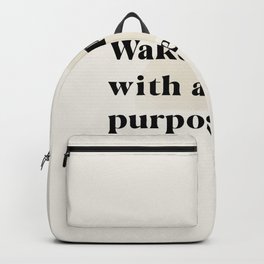 Wake Up With A Purpose | Black Backpack
