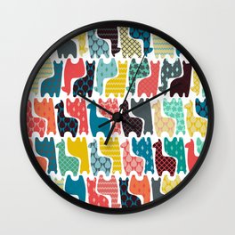 baby llamas Wall Clock