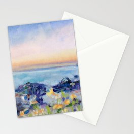 Jetty With Flowers Stationery Card