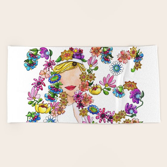 Flower Child Beach Towel