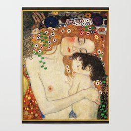 Mother and Baby - Gustav Klimt Poster