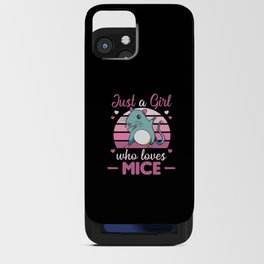 Just A Girl Who Loves Mice Cute Mouse iPhone Card Case