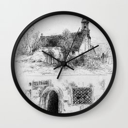 Andrew Fisher Bunner - Two Sketches Of Rothenburg, Germany (1876) Wall Clock