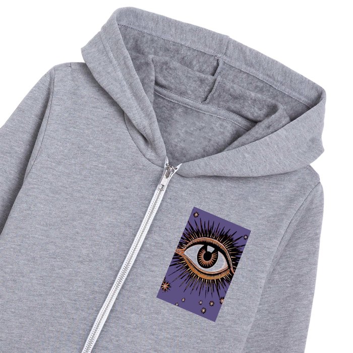 MYSTIC EYE AND STARS Kids Zip Hoodie